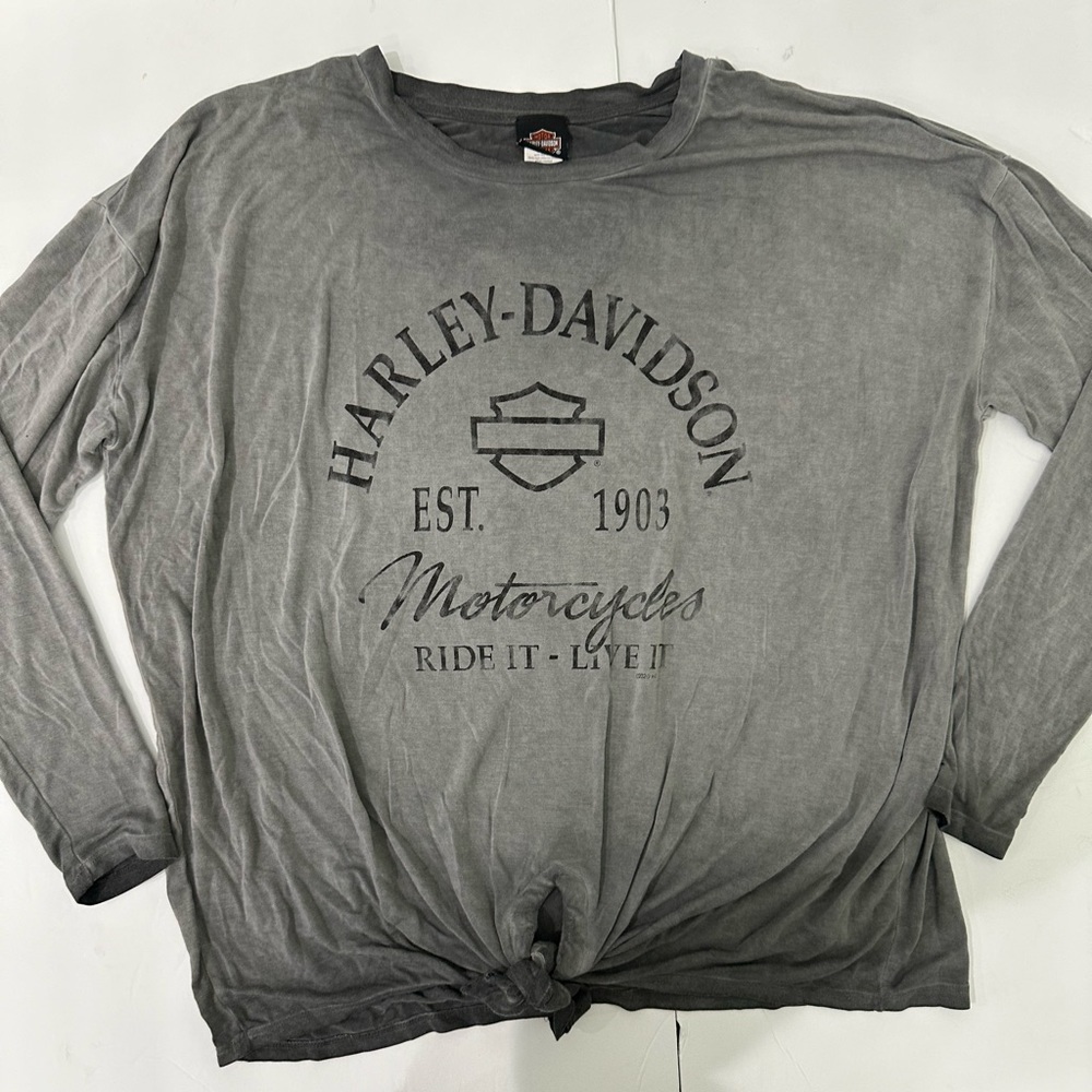 Harley-Davison women’s oversized long sleeve shirt size Medium